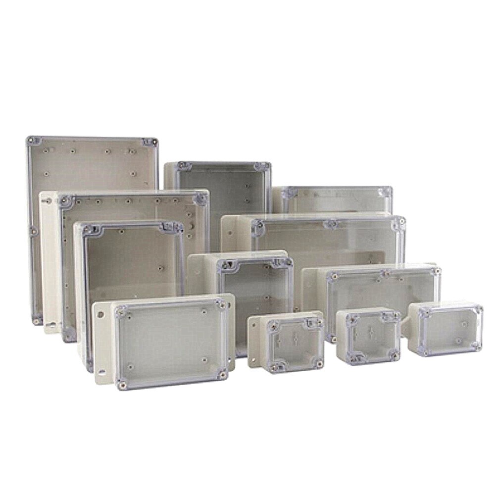 Scatola di giunzione elettrica impermeabile montaggio a parete custodia trasparente sigillata per esterni custodia in plastica scatole di distribuzione elettriche