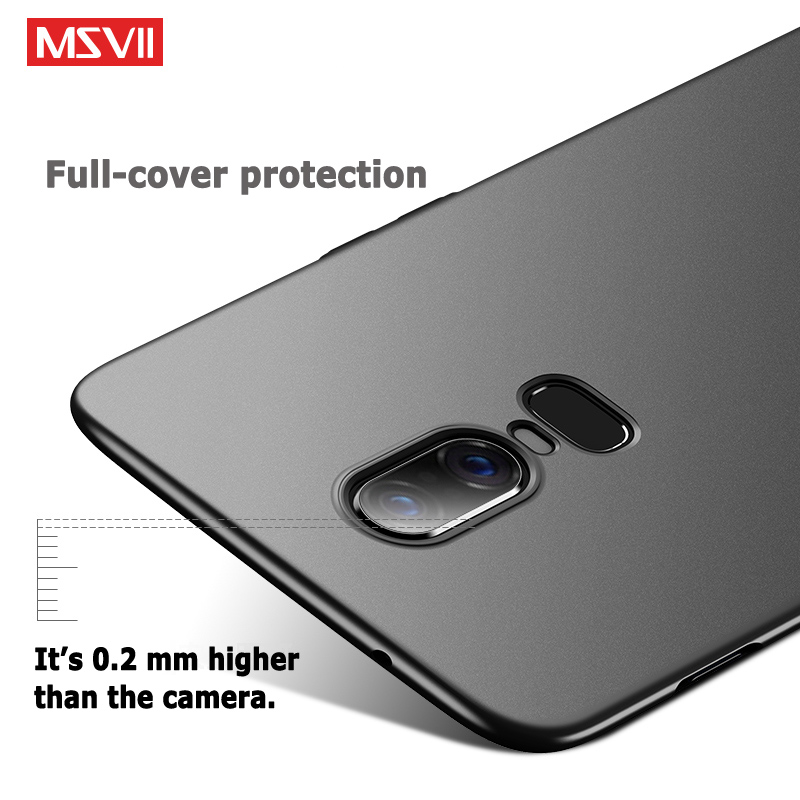 One plus 6 T funda Msvii Silm Skin Coque para Oneplus 6 T 6, funda trasera de PC dura para One Plus 6 6 T Six Phone Case