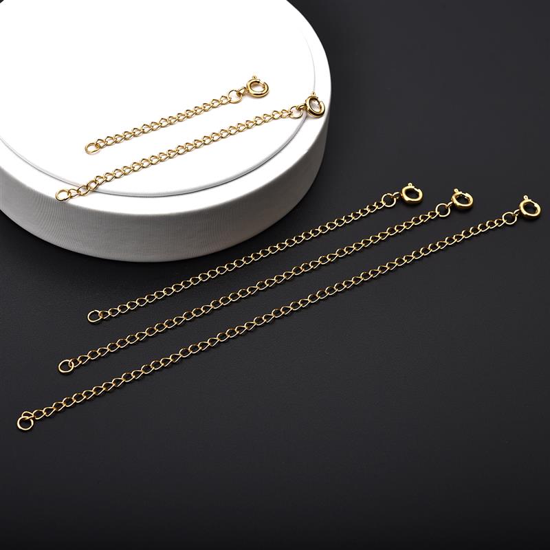 5/10/100pcs/Lot Stainless Steel Extended Extension Tail Chain Lobster Clasps Connector For Bracelet Necklace Jewelry Making