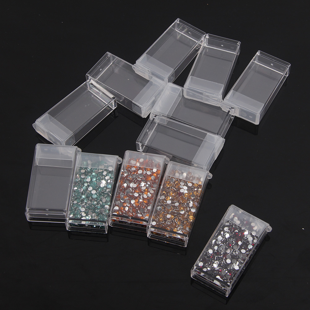 56 Grids Aparte Slots Lege Opbergdoos Clear Nail Art Rhinestones Diamant Schilderen Gereedschap Kralen Weer Storage Case Organizer