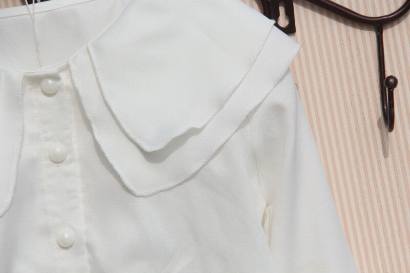 Meisjes witte blouse met lange mouwen voor meisjes in school casual stijl meisjes shirts tienerkleding voor meisjes 6 8 10 12 13 14