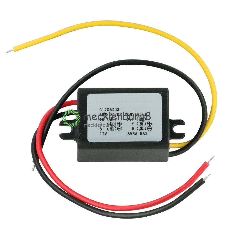 DC 12V To 6V 3A Converter Waterproof Module Step Down Power Output Adapter