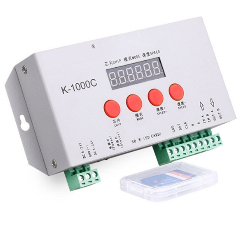 K-1000C controlador K1000C WS2812B WS2811 APA102 T1000S WS2813 LED 2048 píxel controlador de programa DC5-24V: Default Title