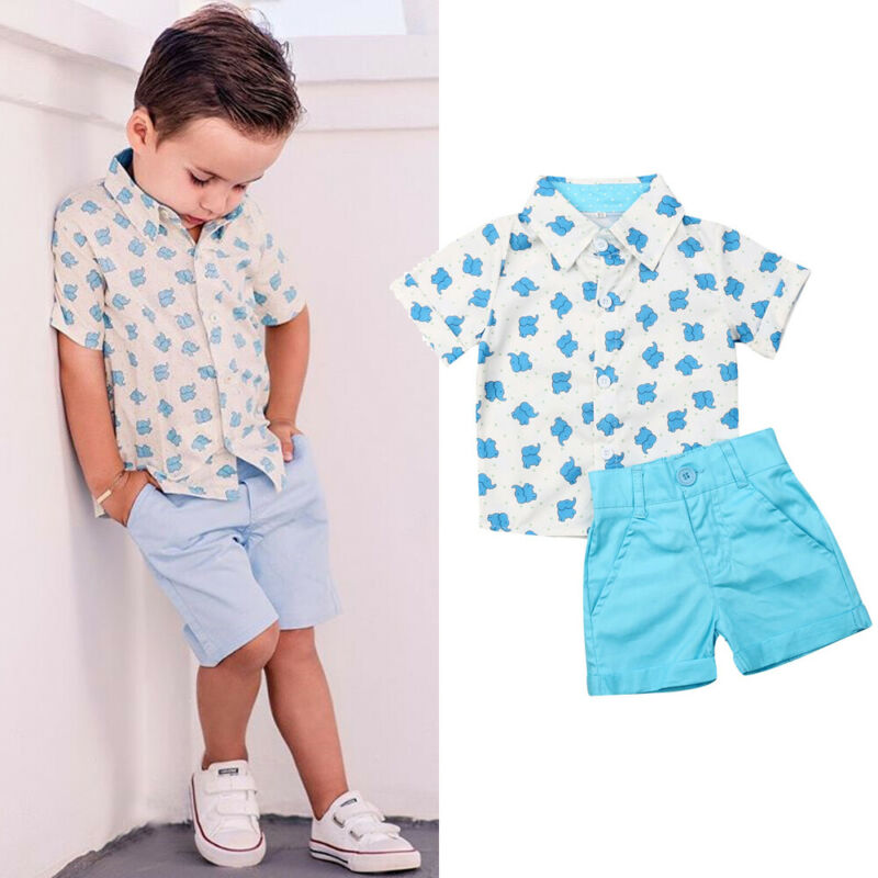 Ropa de caballero para niños pequeños, camisa, Tops, pantalones cortos, trajes formales