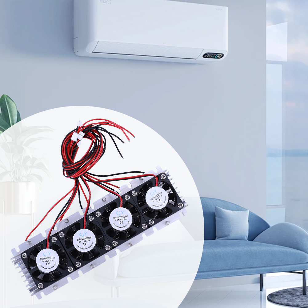 Enfriador termoeléctrico de 288W, sistema de refrigeración de aire acondicionado Semiconductor DIY de 12V CC, Enfriador de refrigeración termoeléctrico Peltier