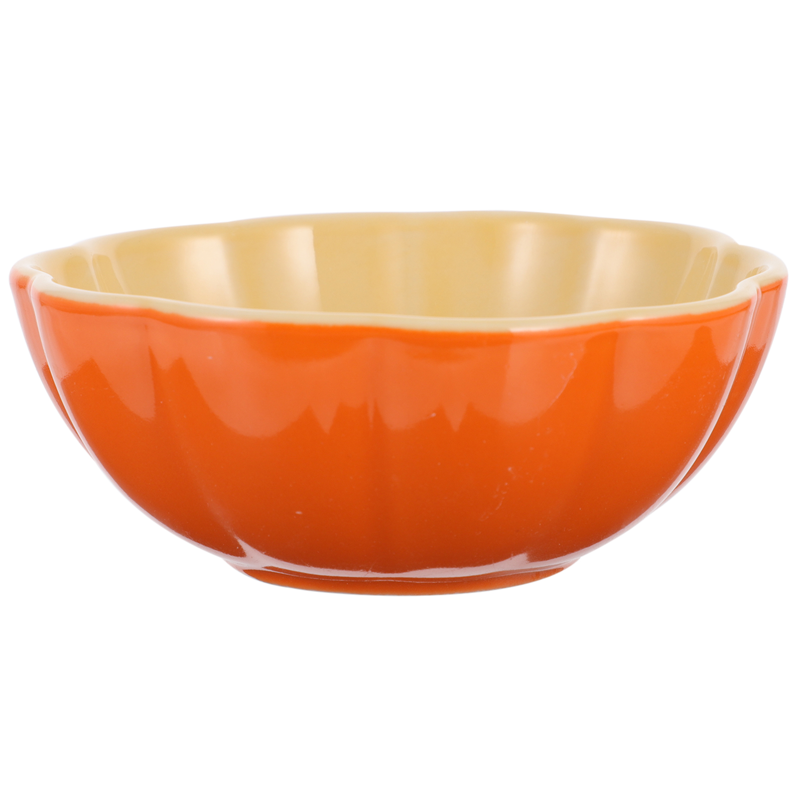 1pc Bowl Ceramic Bowl Children Bowl Fruit Pattern Bowl Kitchen Supply: Pumpkin pattern