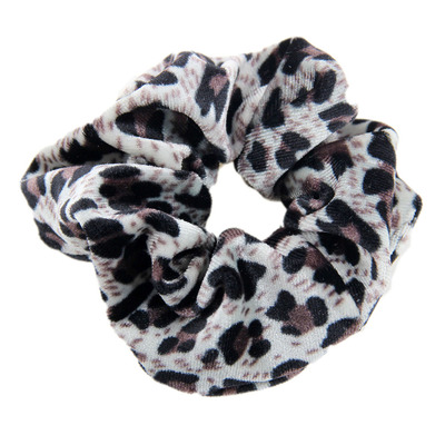 1pc blomsterprintede leopardprintede hårringe til kvinder, elastisk hårbånd, hårbånd, reb, hårtilbehør: Gul