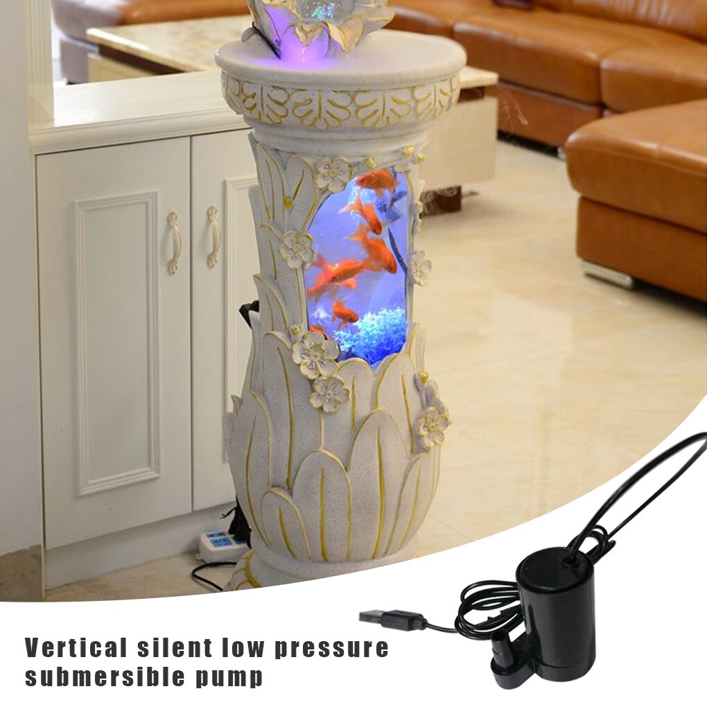 Aquarium Luftpumpe DC 5V USB Geräuscharm Bürstenlosen Motor Pump120L/H Mini Micro Tauch Wasserpumpe Fisch pet Zubehör Tank