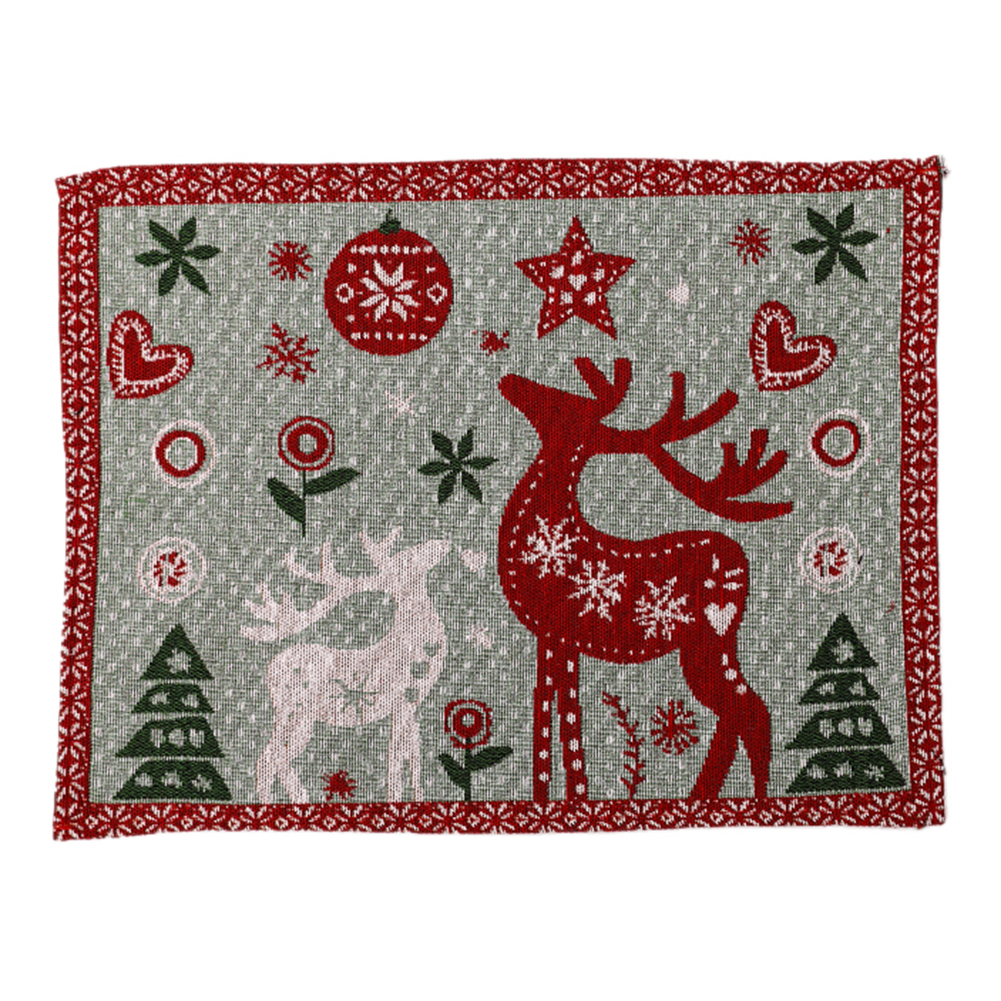 Year Dinner Party Table Decors Christmas Heat Resistant Table Mat Desktop Cutlery Tableware Cup Placement Pad: B