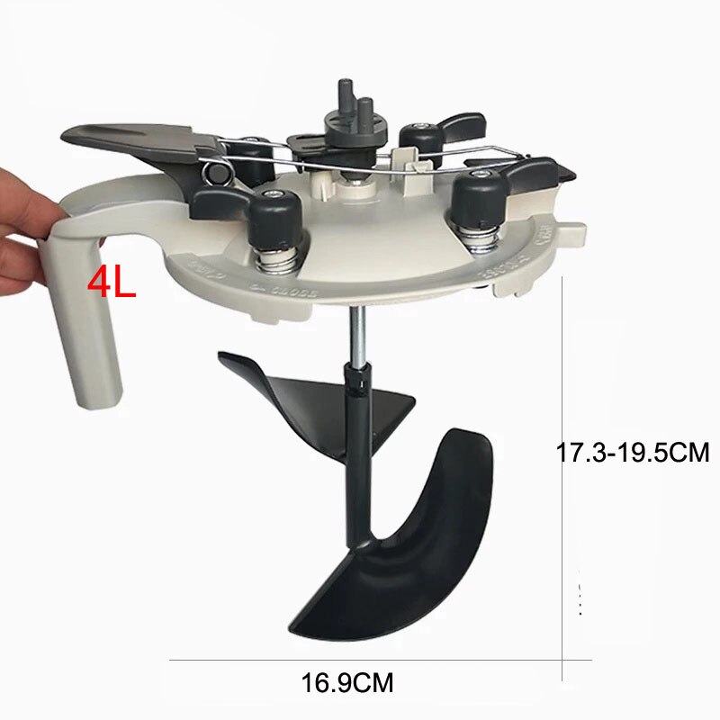 1L 4L Verf Mixer Metalen Verf Kan Handheld Beton Cement Mixer Thinset Mortel Grout Gips Cement Mixer Roeren Tool: 4L mixer