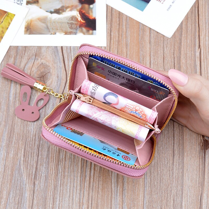 SUQI petit portefeuille dames court fermeture éclair feuille Walllet coréen école étudiant fille Mini porte-monnaie porte-carte walet pour les femmes