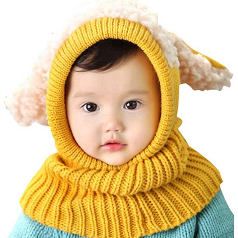 Emmababy 6-36m nyfødte børn baby dreng pige pels pom hat vinter varm strik bobble beanie cap tørklæde