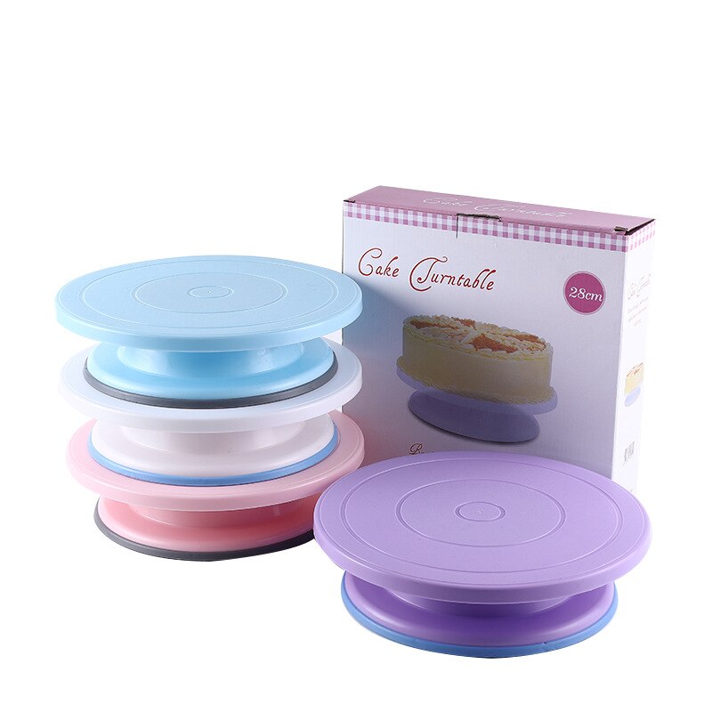 Soporte Giratorio Antideslizante con Herramientas para Tarta, Mesa Redonda Estable para Pasteles, con Accesorios para Decoración