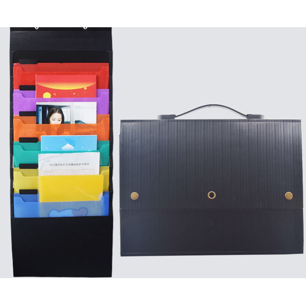 Hanging Organizer Wall Pocket Expanding File Folder Portable Document A4 Size Letter Holder