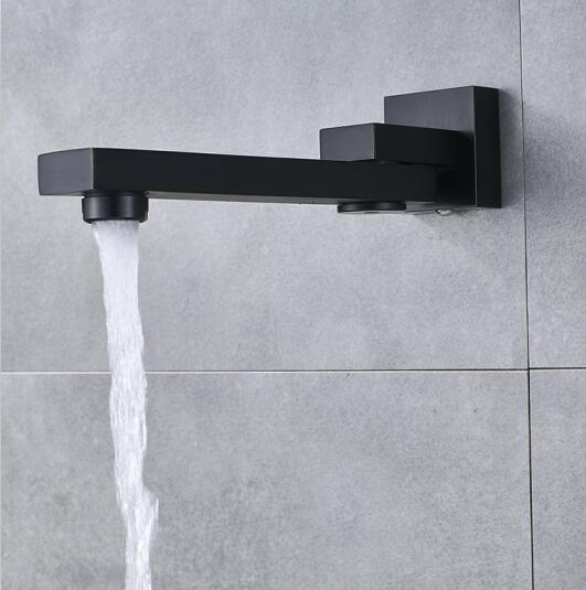 LED Roation Bathroom Basin Wallmounted Outlet Bathtub Shower: Without LED