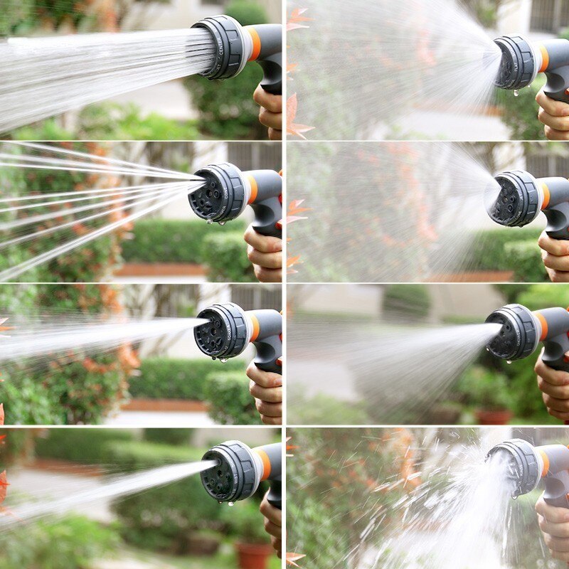 Puutarhan kastelupistooli ruiskut liittimellä letku nurmikon kasteluun ruiskutussuutin pistooli auton puhdistus nurmikon kastelusarjat