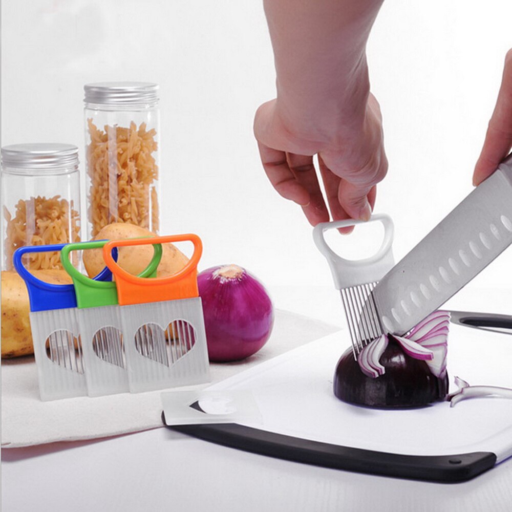 Keuken Gadgets Ui Snijmachine Tomaat Groenten Veilig Vork Groenten Snijden Snijgereedschap