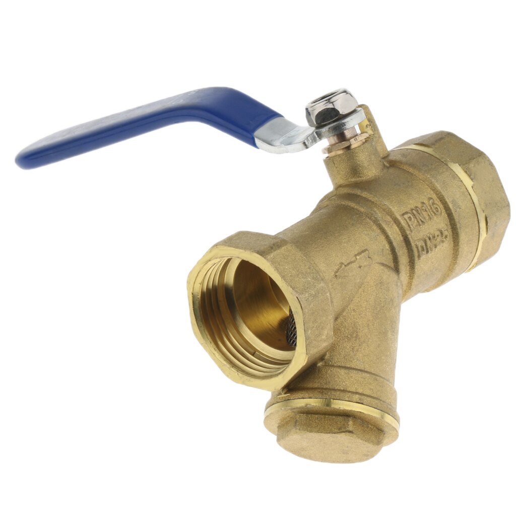 1'' Female Thread Brass Ball Valve DN25 with Strainer Filter, Sanitary