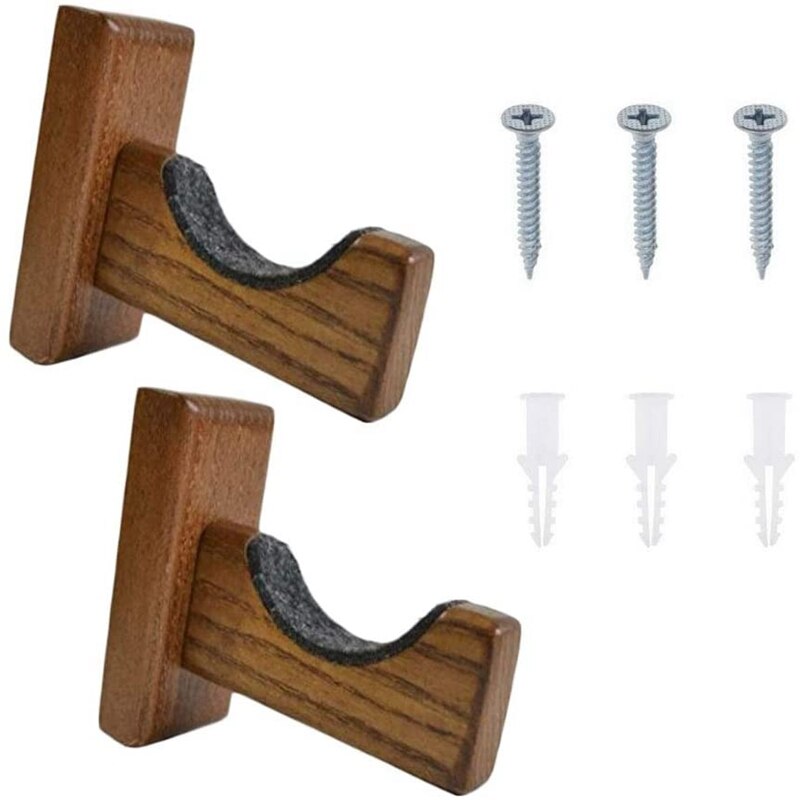 -Honkbalknuppel Wall Mount Display Case Houten Honkbalknuppel Houder Horizontale Display Rack Voor Softbal En Hockeystick