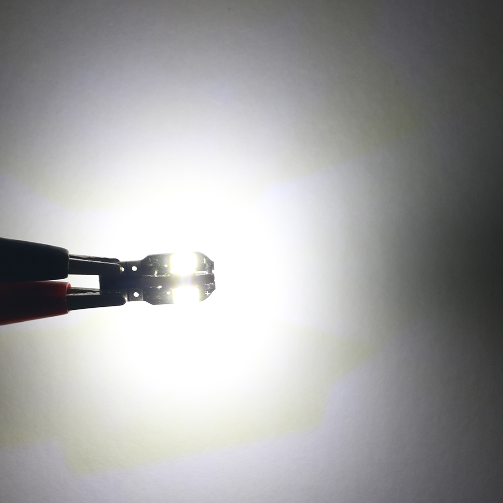 10 stk.  w5w t10 led canbus uten feil 5 w 5 12v 2w 600lm supersterkt bilinteriør sidelys  l22 lys 194 3030 smd bilpære hvit gul rød