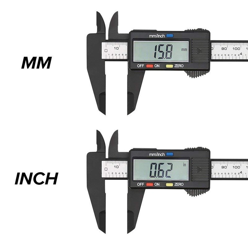 1pc 150mm 100mm Electronic Digital Caliper Carbon Fiber Dial Vernier Caliper Gauge Micrometer Measuring Tool Digital Ruler