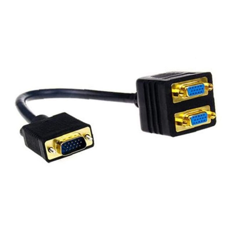 Svga Male Naar 2 Svga Vrouwelijke Vga Male Naar Twin Vrouwelijke 1-In-2 Kabel Vga Male Naar vrouwelijke Voor Computer: Default Title