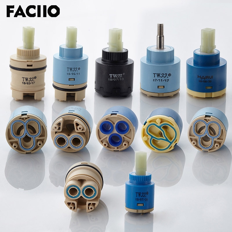 FACIIO – Cartouche de rechange en céramique, bobine de mélangeur,économie d&#39;eau du robinet de cuisine, dans la salle de bains, 35/40 mm, 1 pièce de remplacement