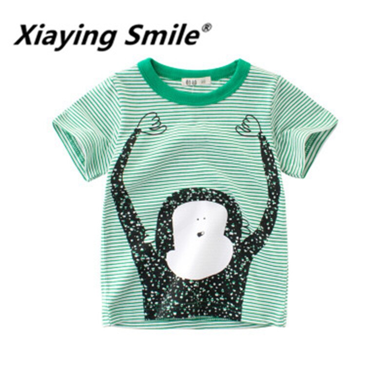 Xiating sorriso Estate 2019 Dei Bambini del Commercio All'ingrosso di Usura Del Manicotto Del Bicchierino Del Bambino Della Banda T-Shirt Animale Scimmia Vendita Diretta Della Fabbrica