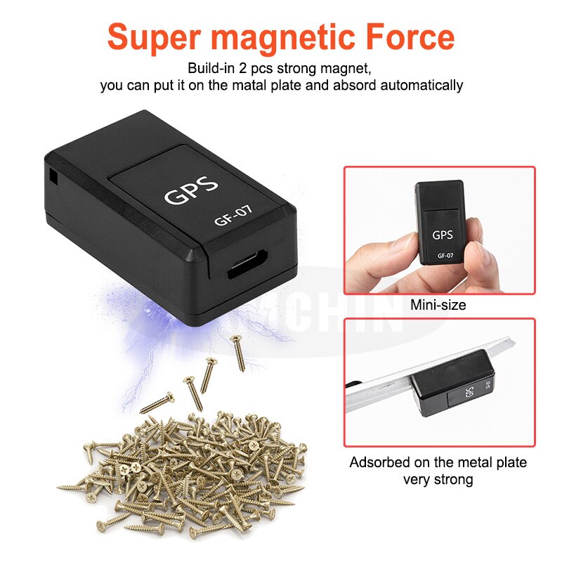 Freies Installation Magnetische Mini GF-07 GPS-Tracker SOS Verfolgung Geräte Für Fahrzeug Auto Art Standort-Tracker Lokalisierer Systeme