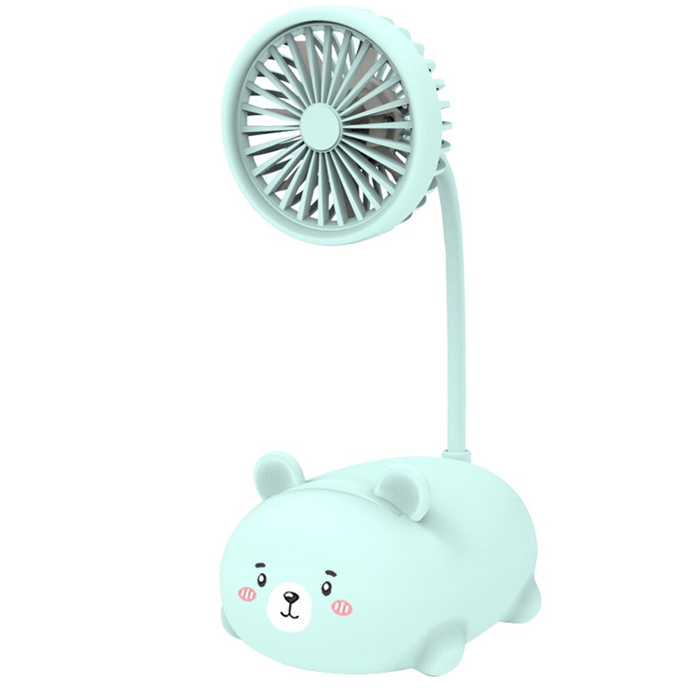 1 Pc Draagbare Mini Usb Ventilator Bureau Ventilator Elektrische Desktop Computer Tafel Fan Home Office Elektrische Fans Mini Ventilator Voor kantoor Fan: Little Bear Blue