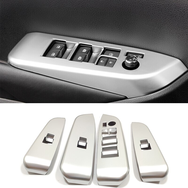 Voor highlander kluger 15 16 17 auto deur armsteun raam glas lift bedieningsschakelaar afdekking trim auto styling accessoires