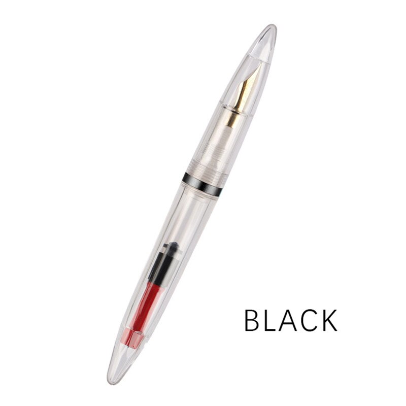 Ink Pen 0.38mm/0.5mm Yong Sheng 3411 Large Ink Capacity Eyedropper Fountain Pen Eye Dropper Filling Pen: black
