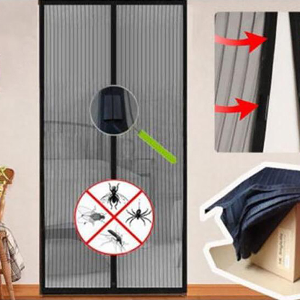 Cortina magnética Anti Mosquito, manos libres, mosquitera, cifrado de cortina magnética, Red de estilo en la puerta, imanes, pantalla de verano