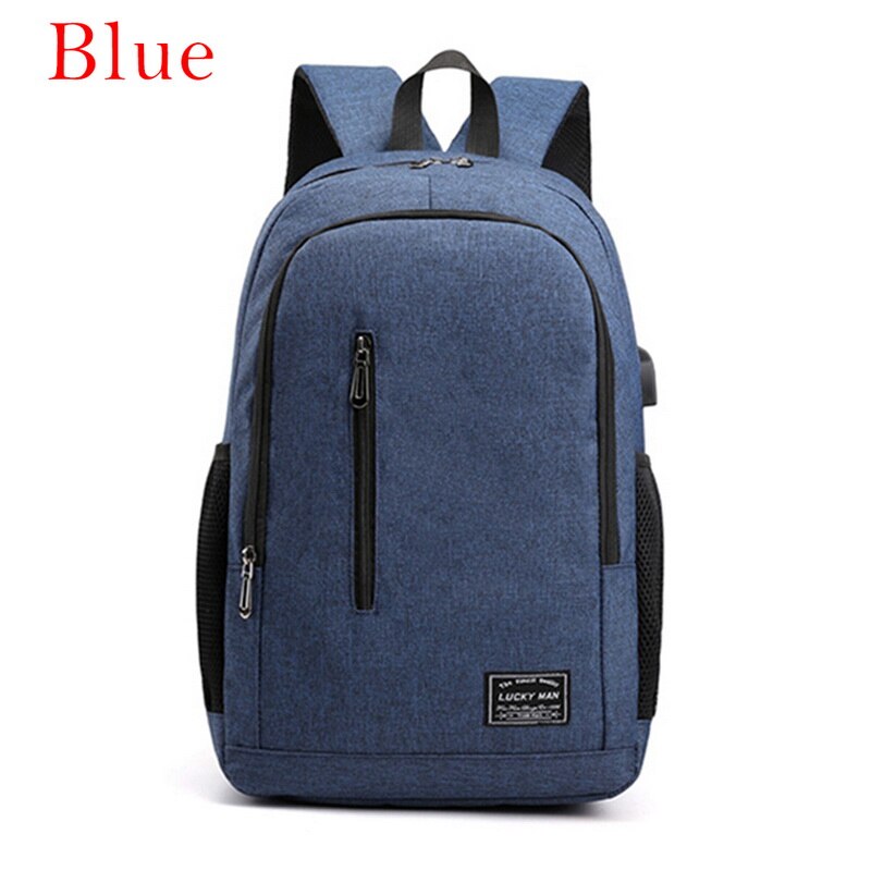 Laamei Anti-vol sacs hommes ordinateur portable sac à dos voyage sac à dos grande capacité affaires cartables USB Charge collège sacs à bandoulière: Bleu