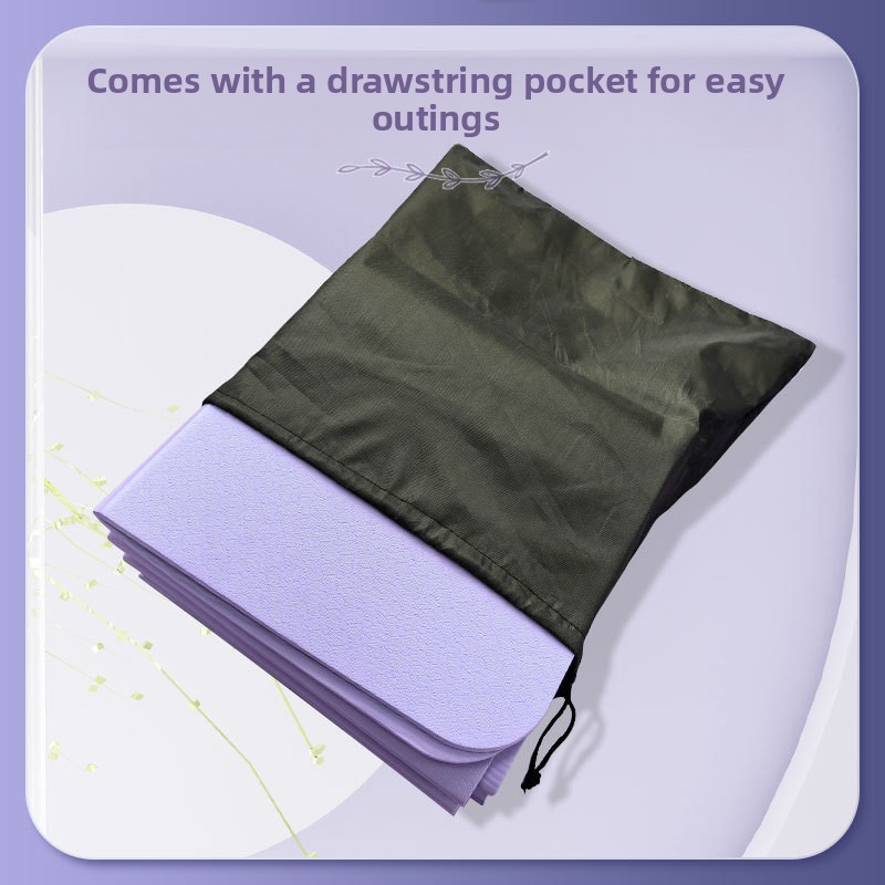 Foldable Yoga Mat 6/8mm Thick Non-Slip Eco-Friendly TPE Portable Exercise Mat for Pilates Lightweight Fitness Mat for Adult/Kids