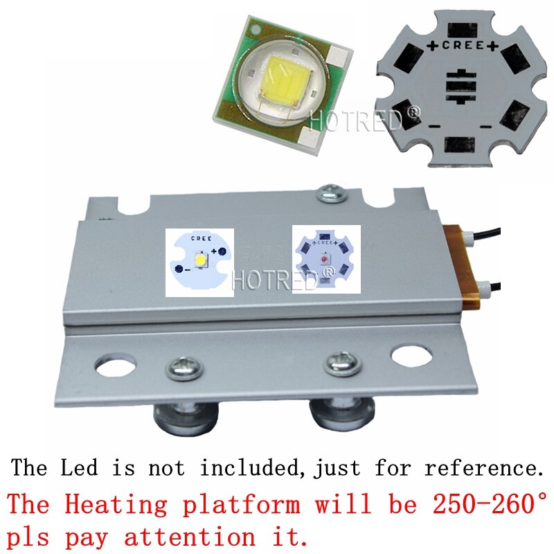1Pcs 220V Constant Temperature PTC Heating Element Platform mini small Thermostat Heater Plate 200W Optional with cable and plug