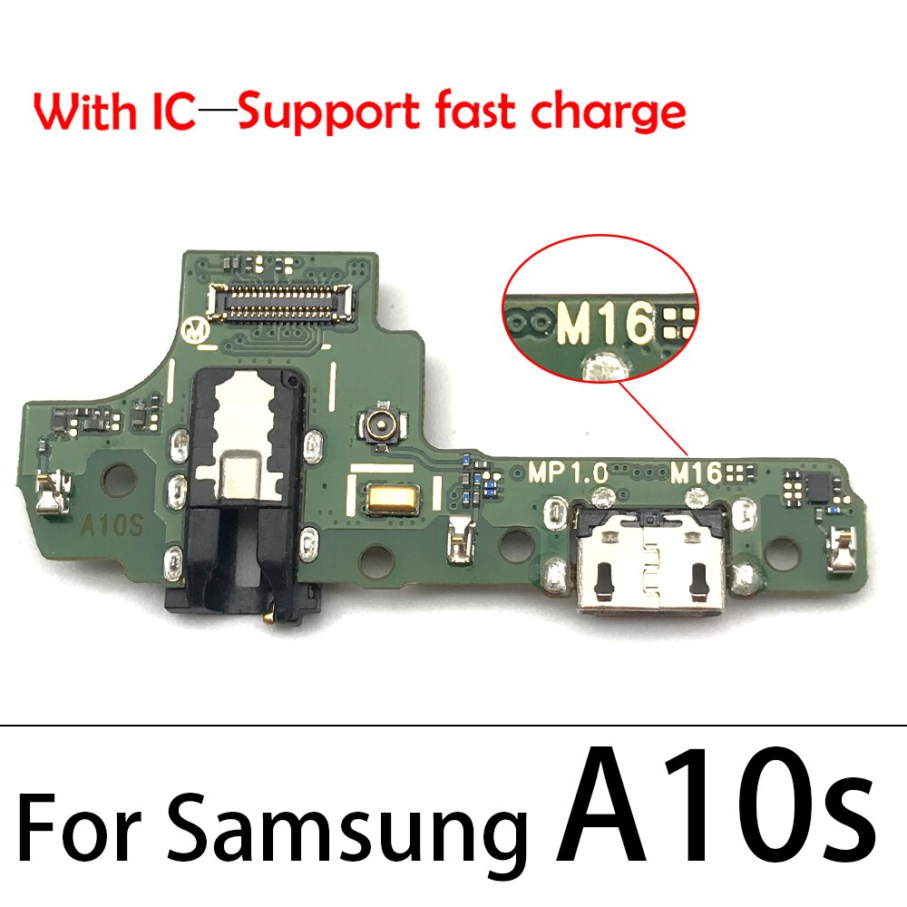 Oryginalny ładowania Port USB ładowarka płyta dokująca Flex dla Samsung Galaxy A10 A105FN A12 A21 A20 A30 A40 A50 A70 A10S A30S A50S A71: A10S With IC M16