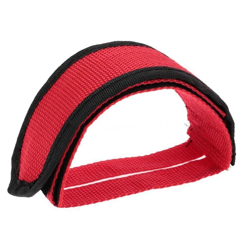 1Pcs Fiets Pedaal Bandjes Teen Clip Riem Riem Fiets Pedaal Tape Fixed Gear Fietsen Fixie Cover: Rood