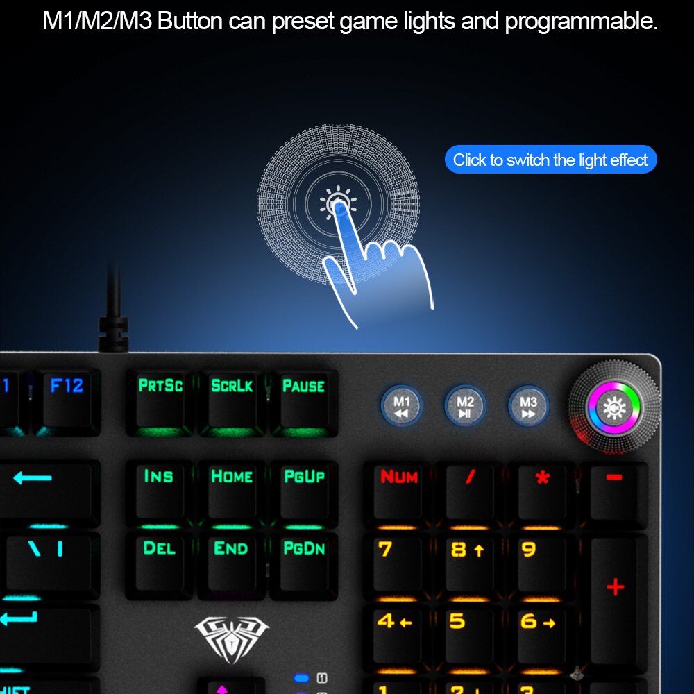 Aula F2058 Mechanische Gaming Toetsenbord 108 Toetsen Magnetic Polssteun Bedrade Gemengde Backlit Gamer Keyborad Rgb Voor Gaming Laptop Pc
