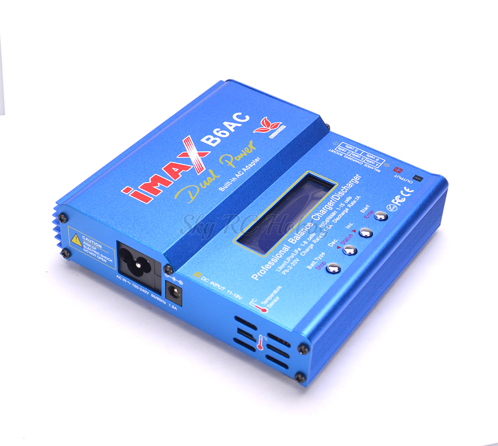 IMAX B6 AC B6AC Lipo NiMH 3S RC bilancia batteria caricabatterie/Scaricatore + B6AC Europeo Cavo di Alimentazione Universale cavo di alimentazione EU / noi