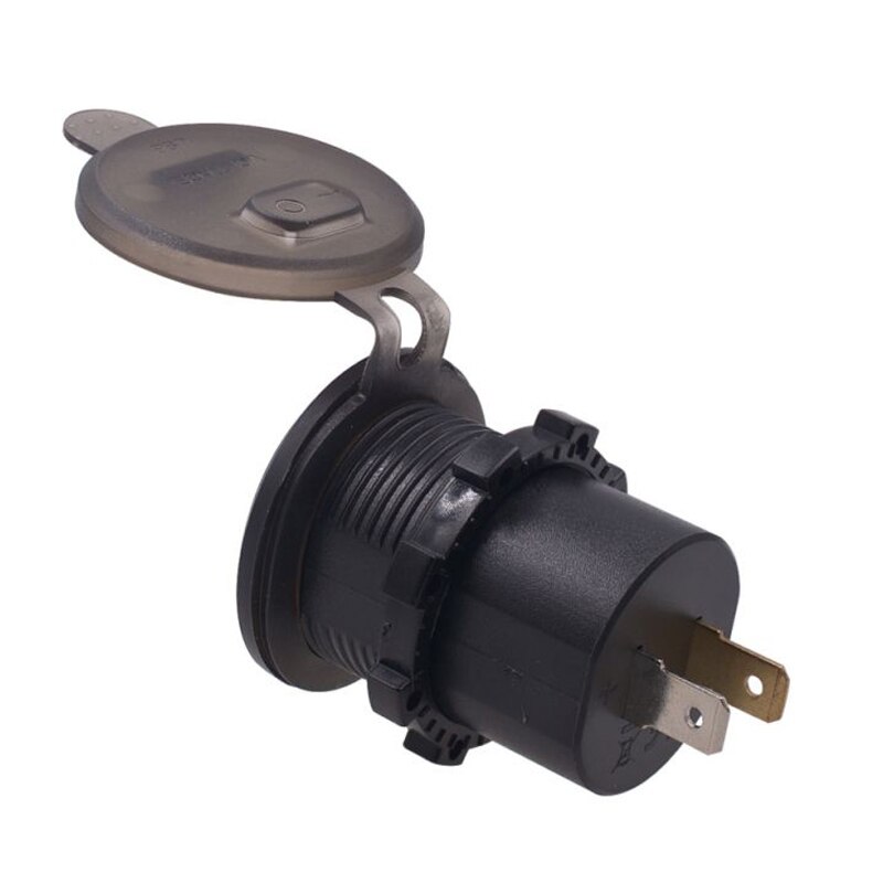 Cargador de moto interruptor usb impermeable, pantalla Digital de 2,4 a, voltímetro de 12V-24V, cargador para coche, barco y motocicleta con fusible de 20a, 60cm