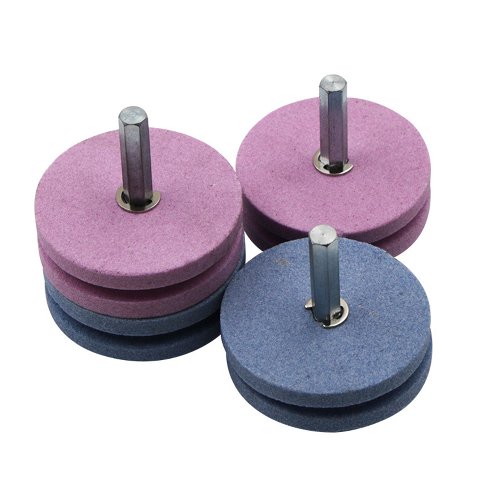 Afilador de cortacésped de 56MM, piedra de afilar de cuatro capas, afilador de cuchillas para cortacésped, taladro de doble molienda, cortes de taladro de molienda universales