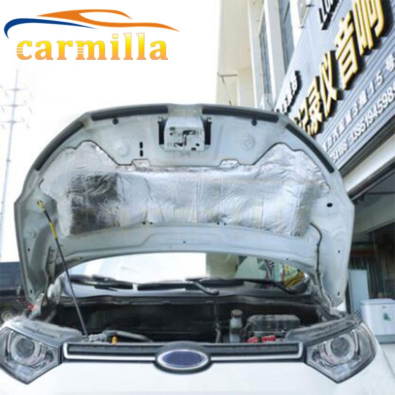 Carmilla Car Machine Soundproof Cotton Engine Hood Heat Sound Insulation Cotton Sticker For Ford Ecosport