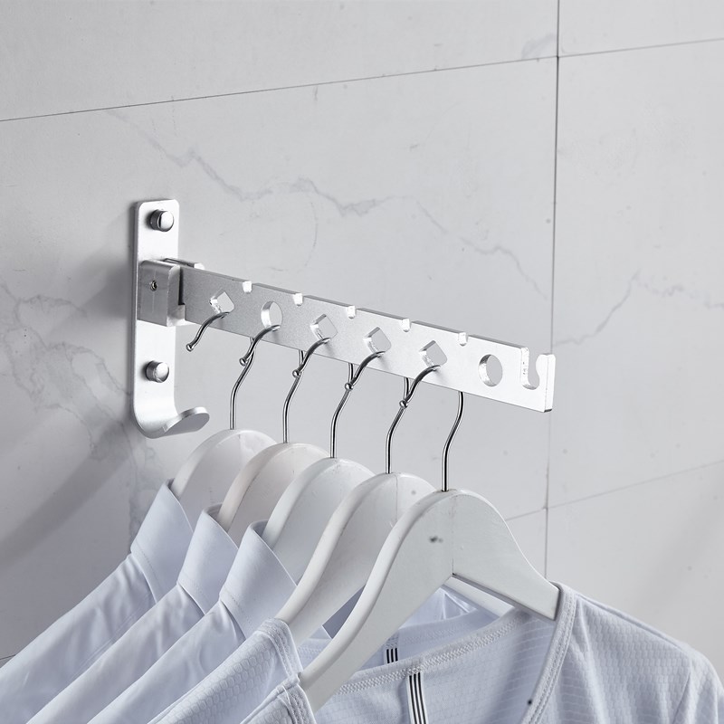 Bathroom Folding Home Laundry Adjustable Drying Rack Retractable Balcony Tool Punch Free Multifunction Clothes Hanger Indoor