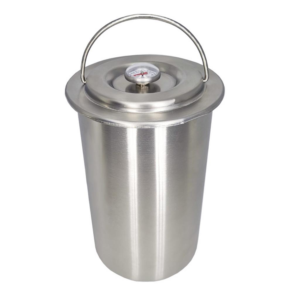 Stainless Steel Temperature Monitor Meat Cooking Barrel Stainless Steel Temperature Monitor Meat Steamer BBQ Cooking Barrel