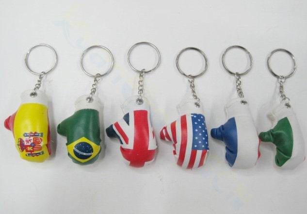 20PCS Tennis bag Pendant plastic mini tennis racquet key ring small Ornaments sport keychain fans souvenirs key chain: Boxing gloves