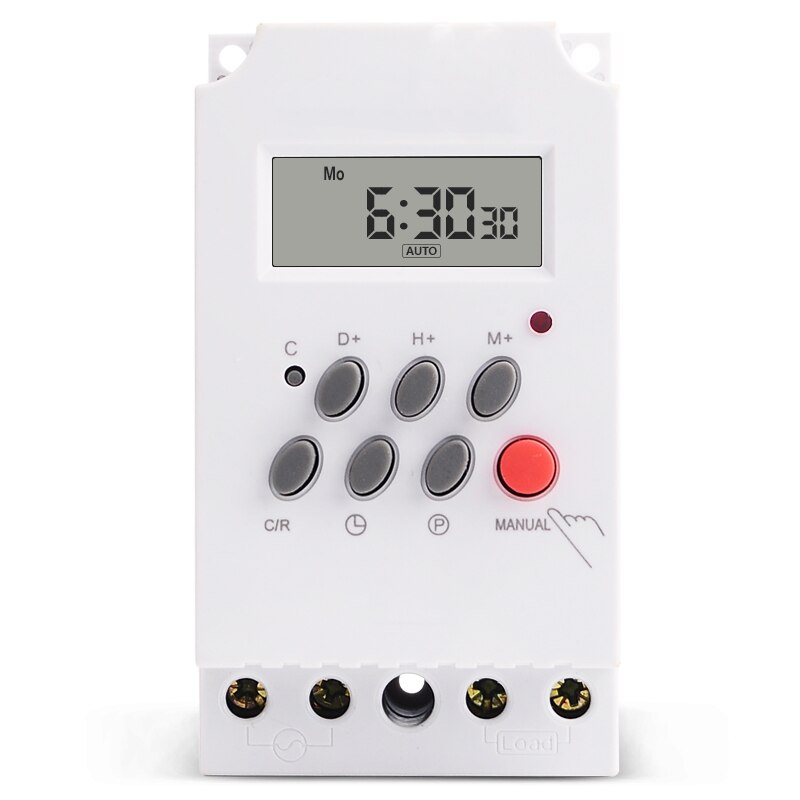Digital Timer Switch KG316T-II 7 Days Programmable 24hrs Time Relay Output Load High Power 30A 12V 24V 110V 220V