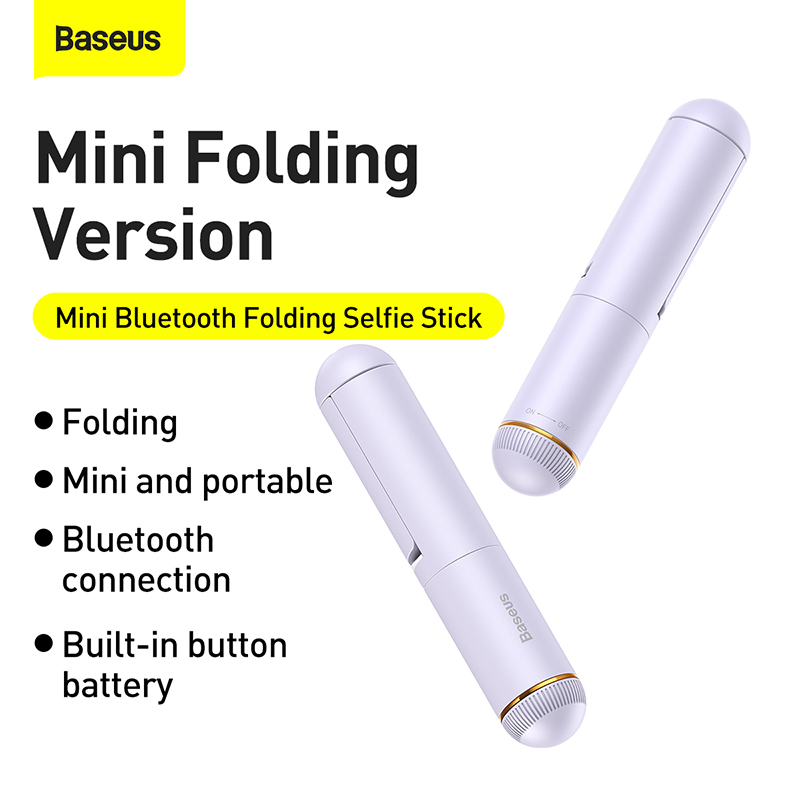 Baseus Mini Foldable Bluetooth Selfie Stick Handheld Smartphone Rack Mobile Phone Bracket For iOS/Android/Xiaomi
