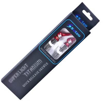 1 Pair Bicycle Bike Wheel Hub Quick Release QR Front Rear Axle Skewer 49g Red Black Titanium alloy Bicycle Skewer SWTXO: Red