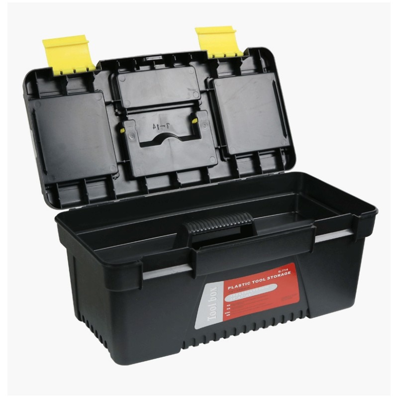 12 inch draagbare toolbox home hardware plastic gereedschapskist auto reparatie doos 304x137x105mm Opbergdoos met lade compartiment